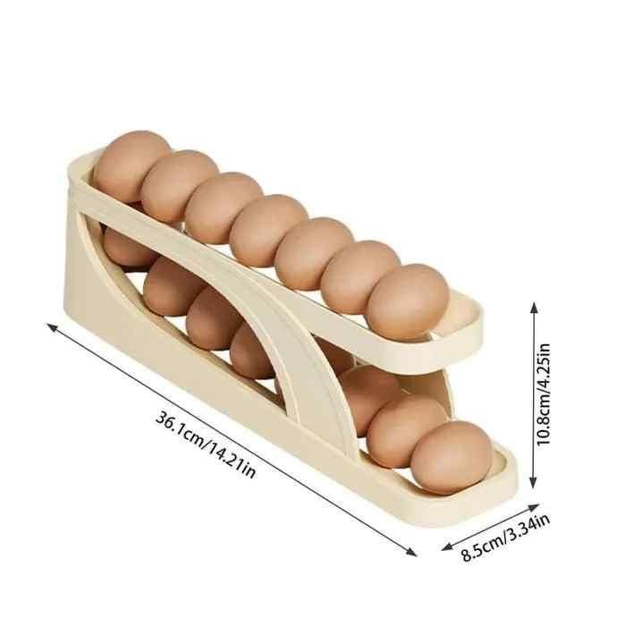 Free Size Automatically Rolling Egg Holder Container Display Rack Zaavio®