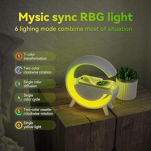 G-Shape LED Wireless Charging Speaker Lamp Zaavio®