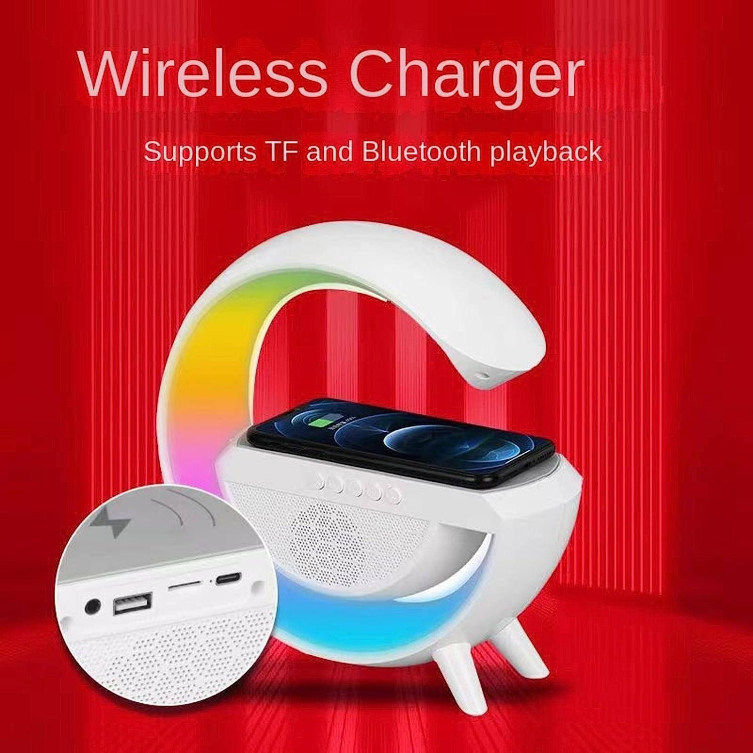 G-Shape LED Wireless Charging Speaker Lamp Zaavio®