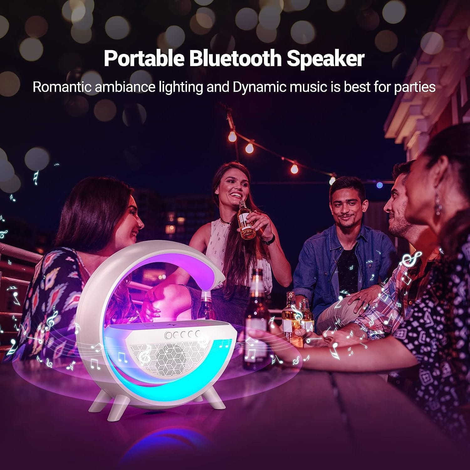 G-Shape LED Wireless Charging Speaker Lamp Zaavio®