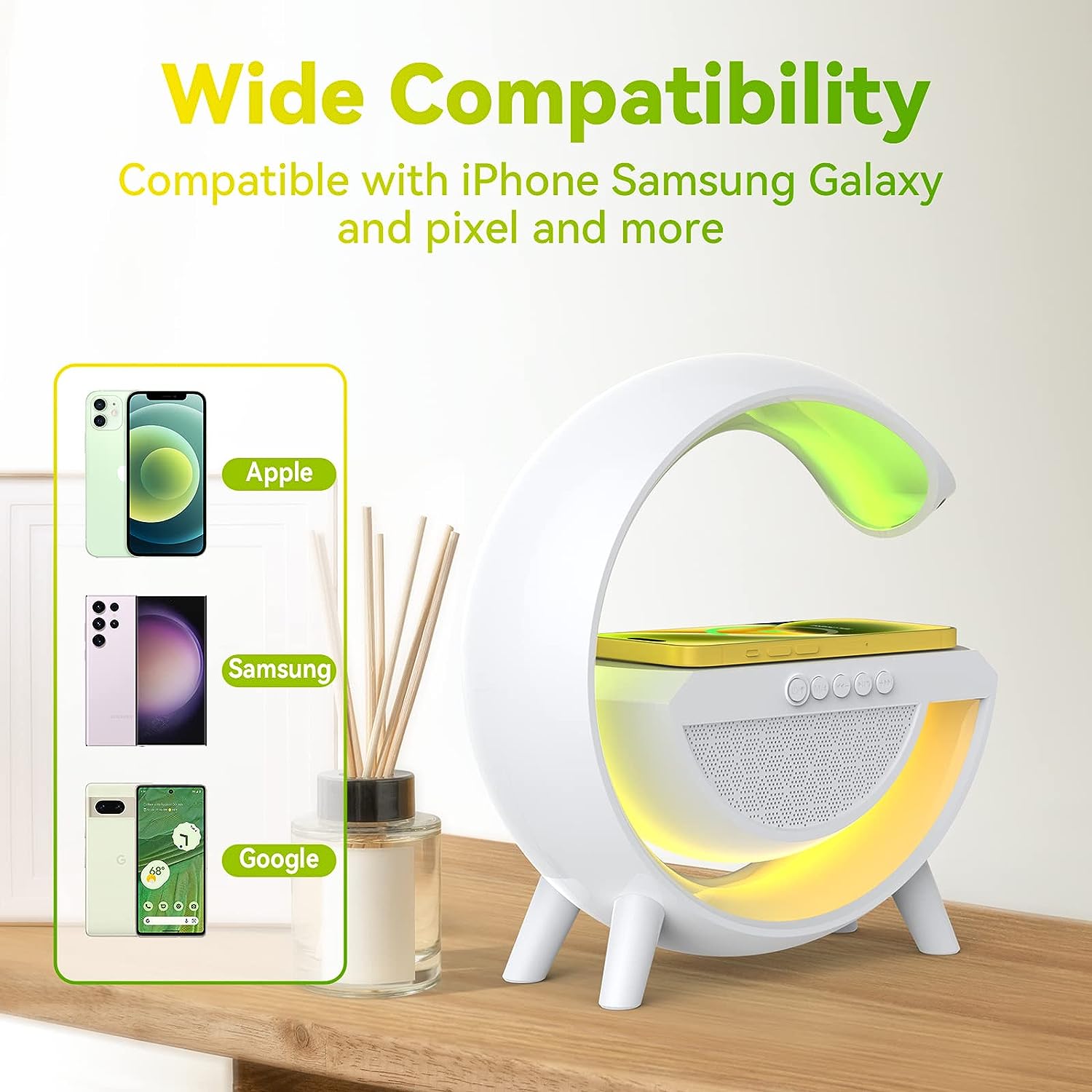 G-Shape LED Wireless Charging Speaker Lamp Zaavio®