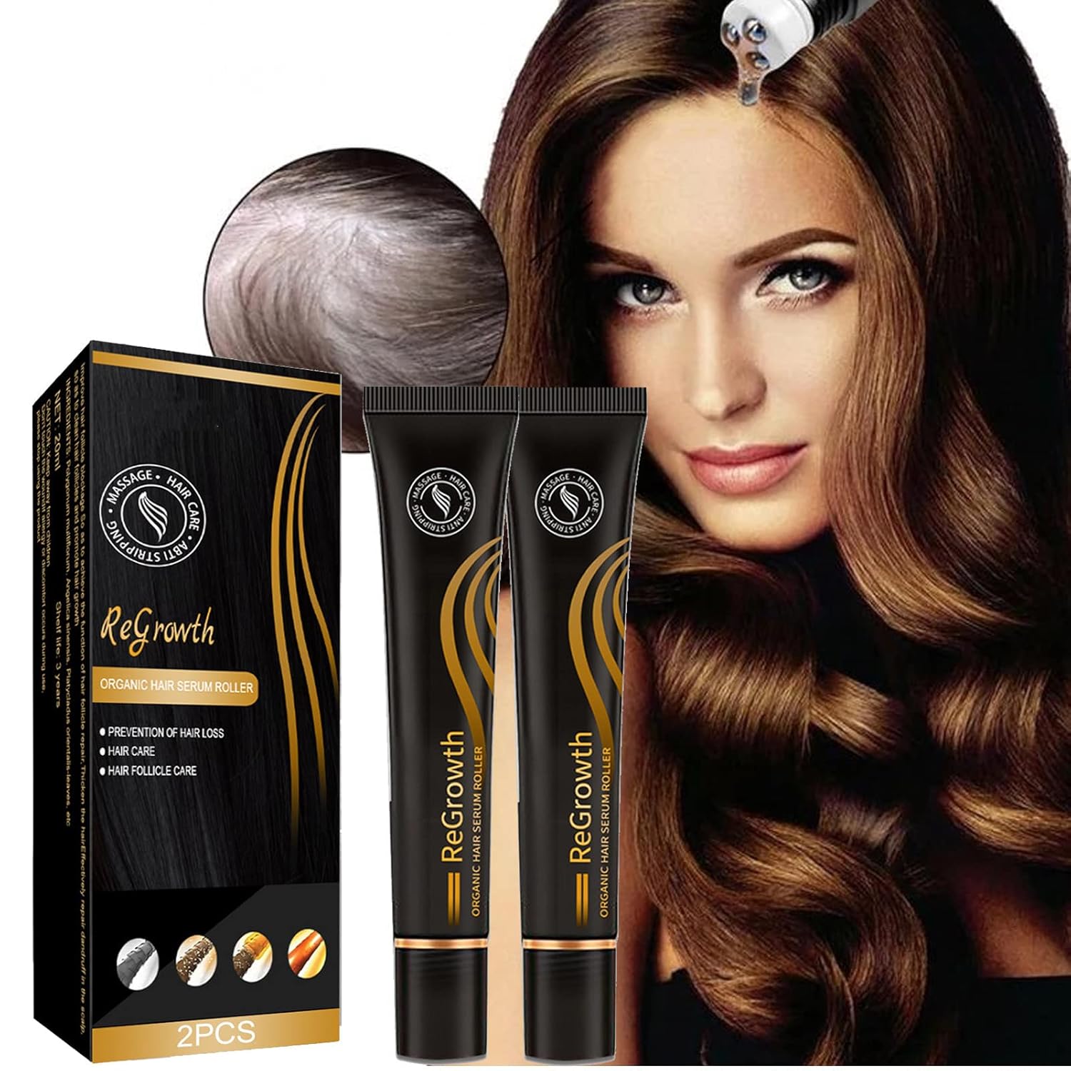 Hair Growth Serum Roller Best Hair Fall Control Scalp Serum - Rejuvess™ Rejuvess™ Zaavio®