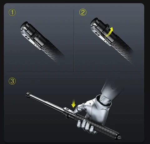 Hand Tools Toolkit Hammer Tool Hand Self Defence Tactical Rod - Self Defence Tactical Rod (Heavy Metal and Extendable) Forgee™️ Zaavio®️