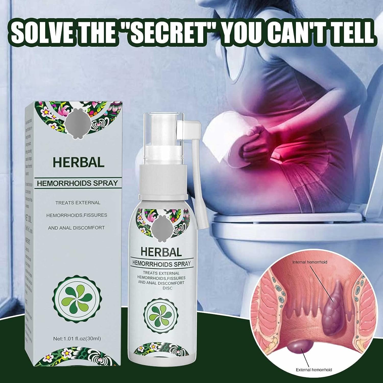 Herbal Piles - Hemorrhoids Relief Spray ( Buy 1 Get 1 ) Zaavio™️