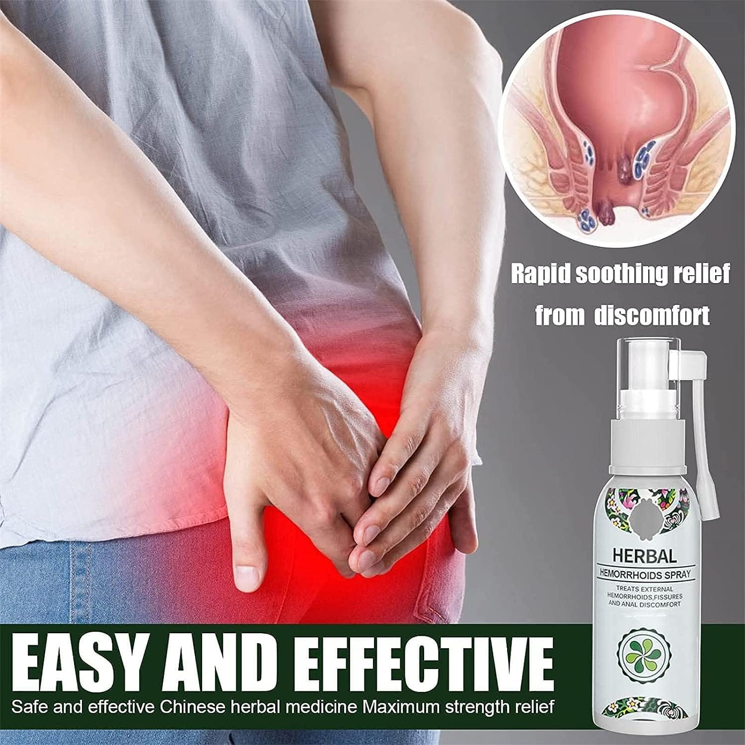 Herbal Piles - Hemorrhoids Relief Spray ( Buy 1 Get 1 ) Zaavio™️