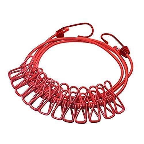 Home Improvement Clothing Line with 12 Clothes Clips Shoppymize