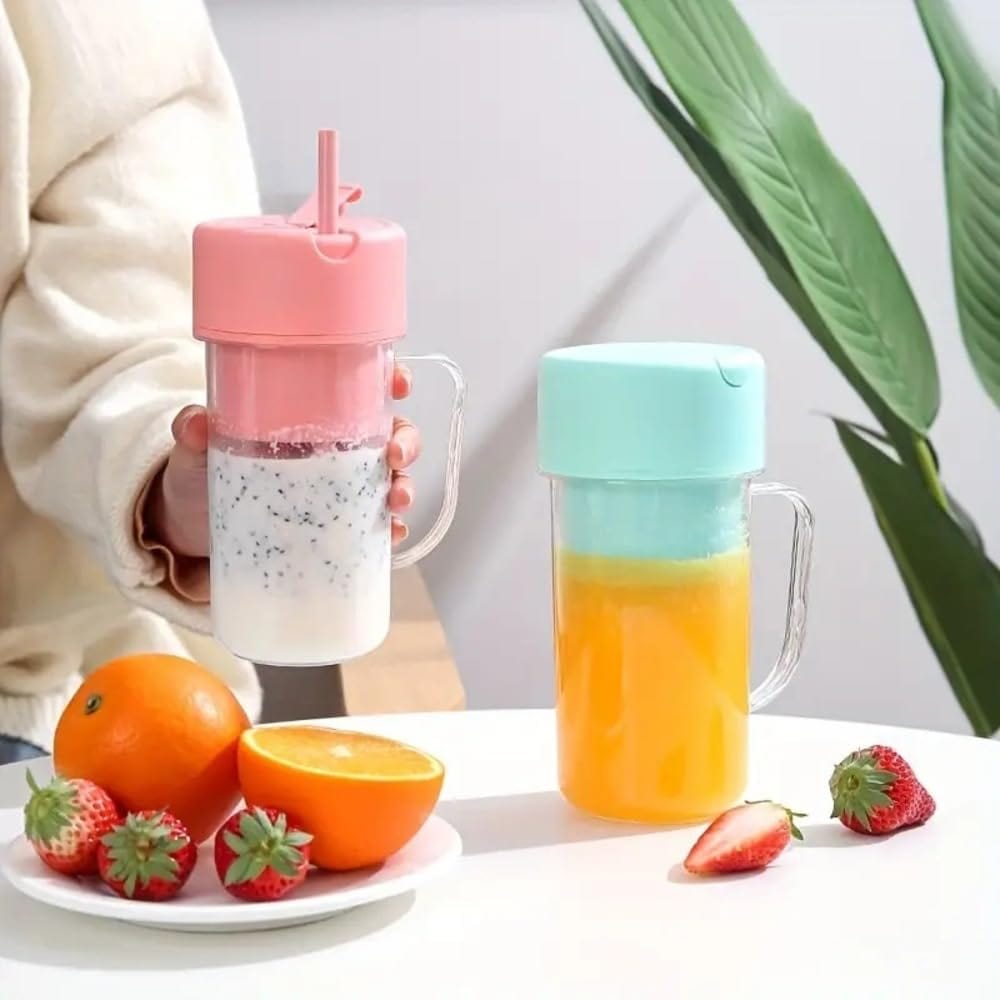 Home & Kitchen 2 In1 Portable Crusher Juicer With Handle & Straw Zaavio®