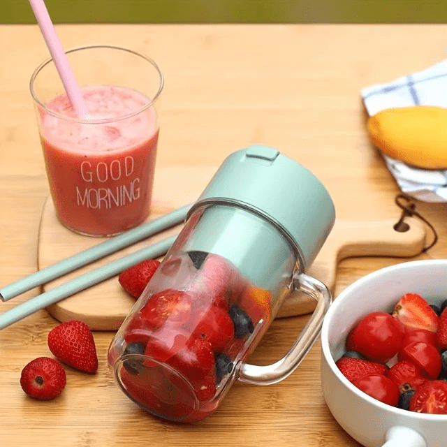 Home & Kitchen 2 In1 Portable Crusher Juicer With Handle & Straw Zaavio®