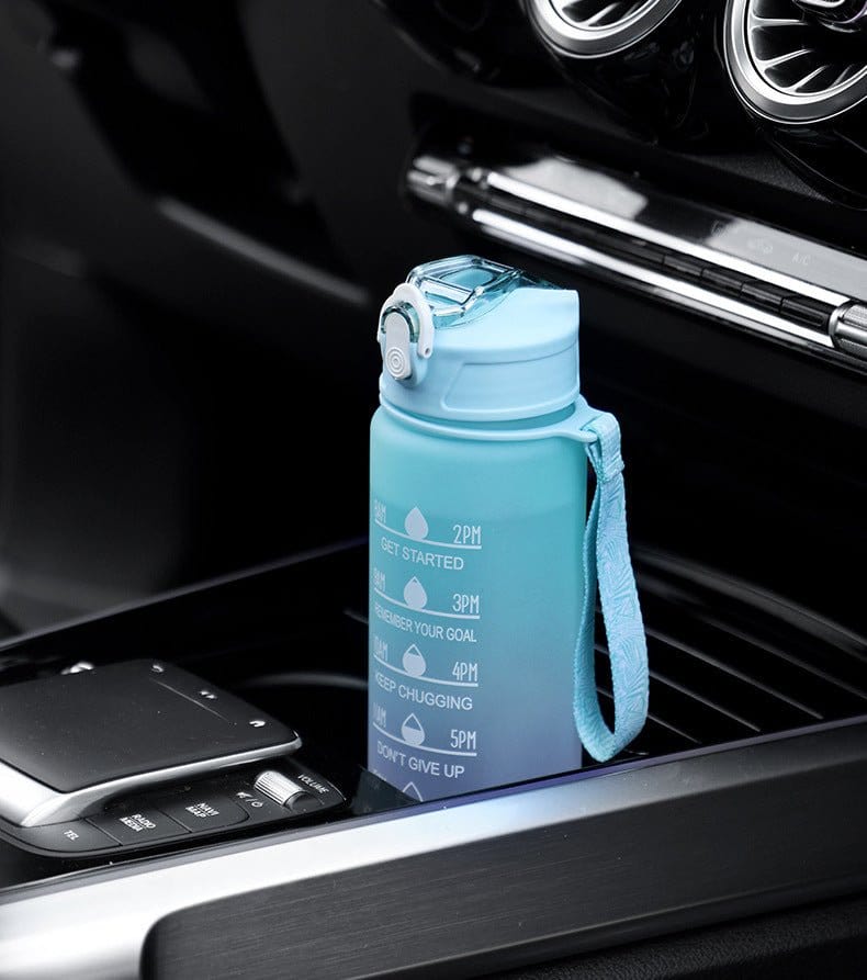 HydrateHarmony™️ Motivational Water Bottle | Water Bottles 2 Litre Stainless Steel Drinking Bottle Gym Sipper Travel HydrateHarmony™️ Motivational Water Bottle Zaavio®