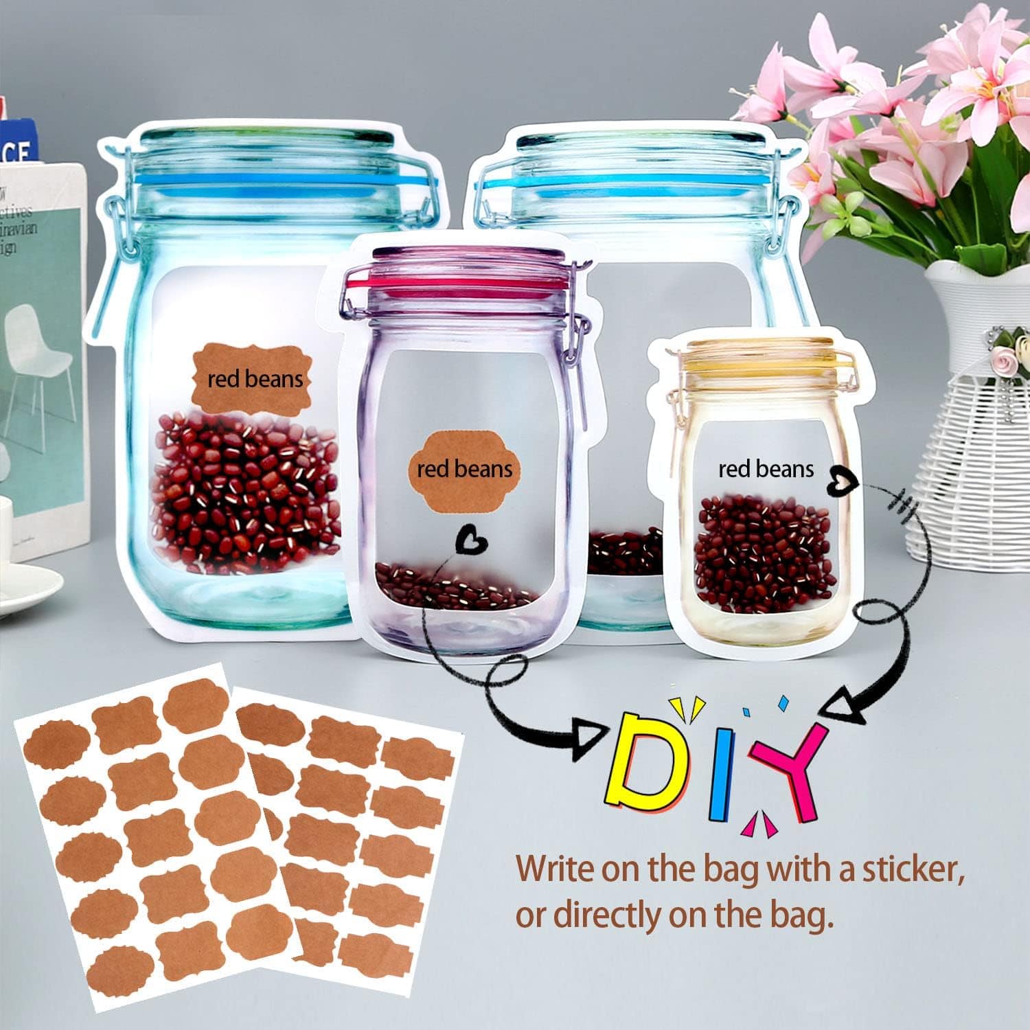 Jar Shape Food Storage Pouch Zaavio®