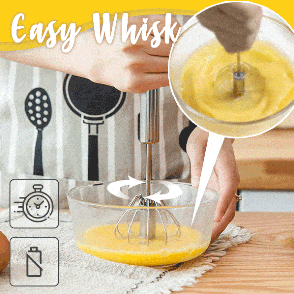 ✨Kicthen Hot Sale-Stainless Steel Semi-Automatic Whisk Simonlity