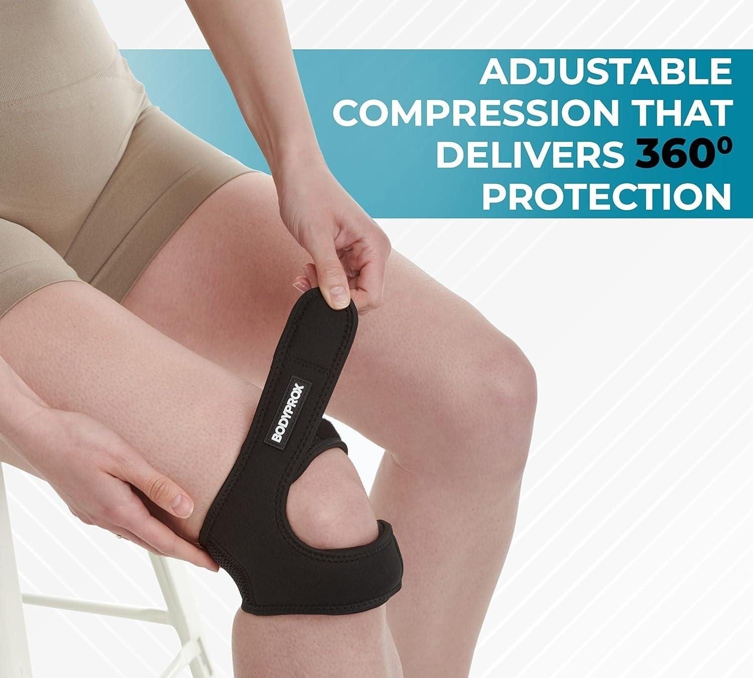 Knee Joint Brace Tynor Knee Cap Patella Kneecap Pain Led Bandage - Patella Stabilizer Brace Pain Relief Kneerix™️ Adjustable Neoprene Knee Strap (Pack of 2) Zaavio®️