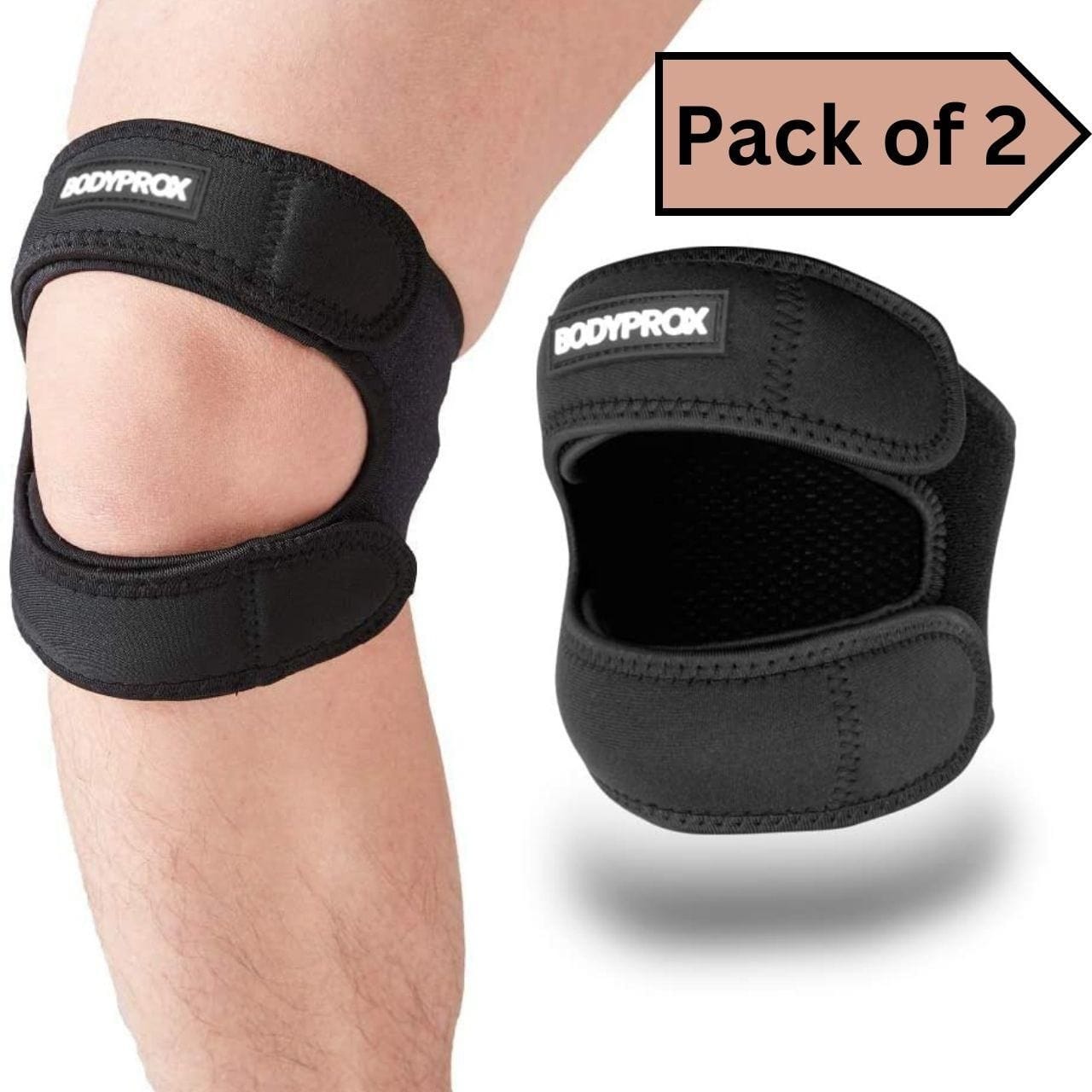 Knee Joint Brace Tynor Knee Cap Patella Kneecap Pain Led Bandage  - Patella Stabilizer Brace Pain Relief Kneerix™️ Adjustable Neoprene Knee Strap (Pack of 2) Zaavio®️