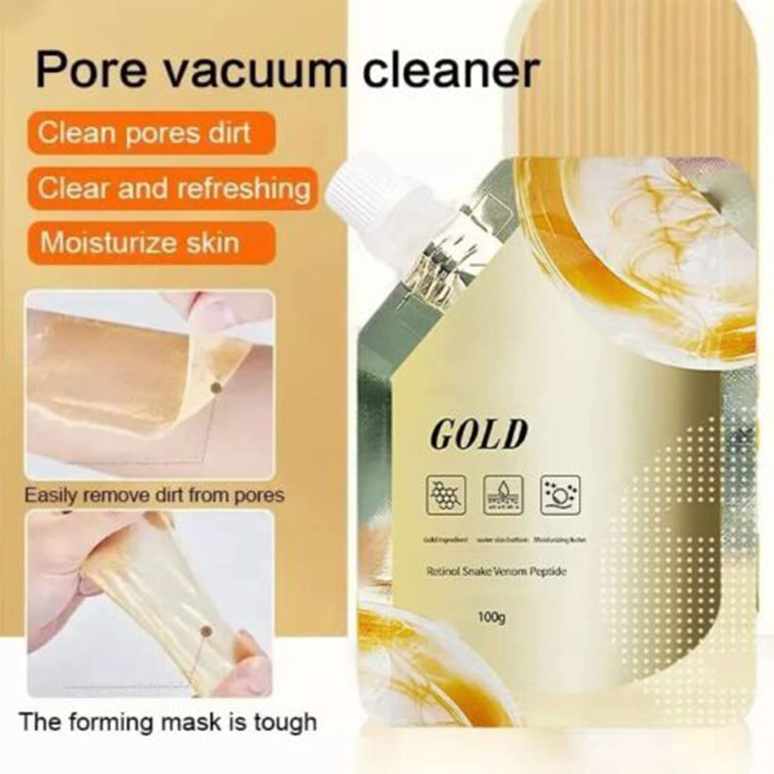 Korean Retinol snake venom gold mask BeeSky