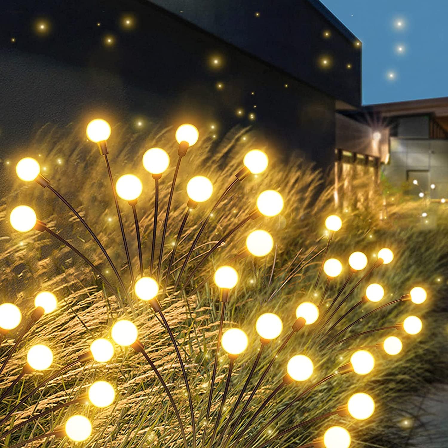 Lighting Pack of 1 (8 LED Bulbs - With Flash Mode) Enchanting Firefly Lights : Unique Solar Powered Garden Lights Home Remedy India
