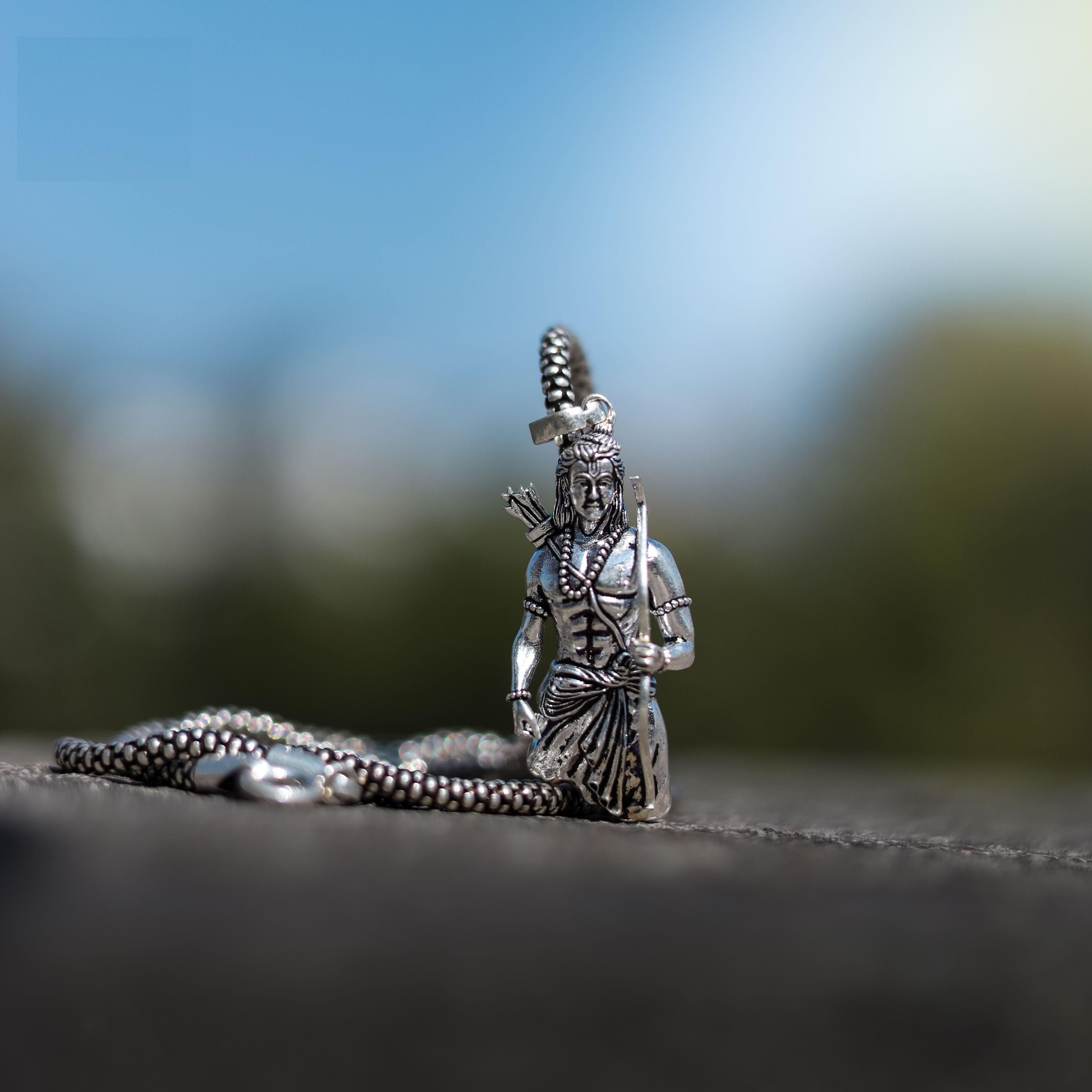 Lord Ram Premium Silver Pendant Chain Lord Ram Premium Silver Pendant Chain Zaavio®