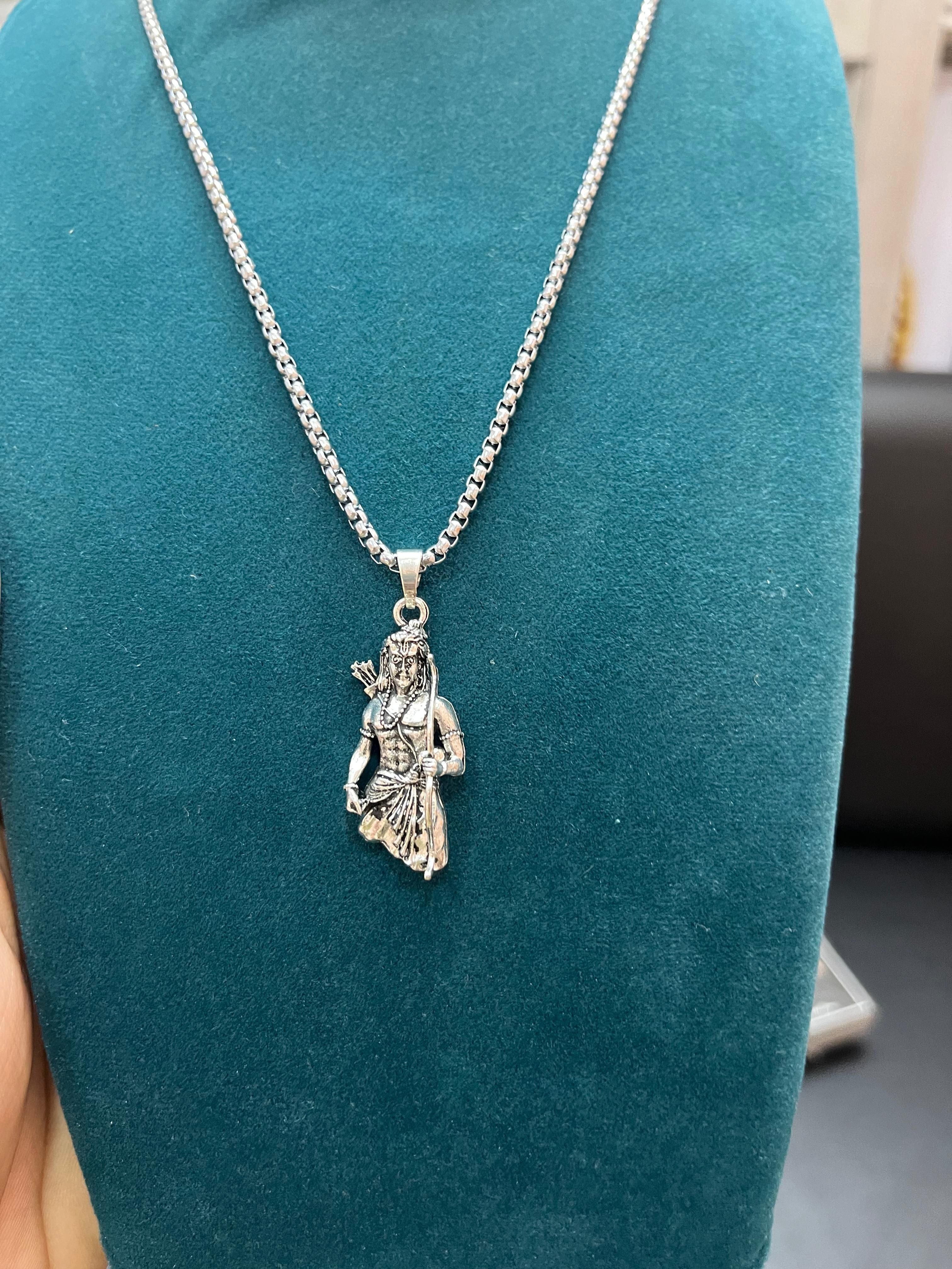 Lord Ram Premium Silver Pendant Chain Lord Ram Premium Silver Pendant Chain Zaavio®