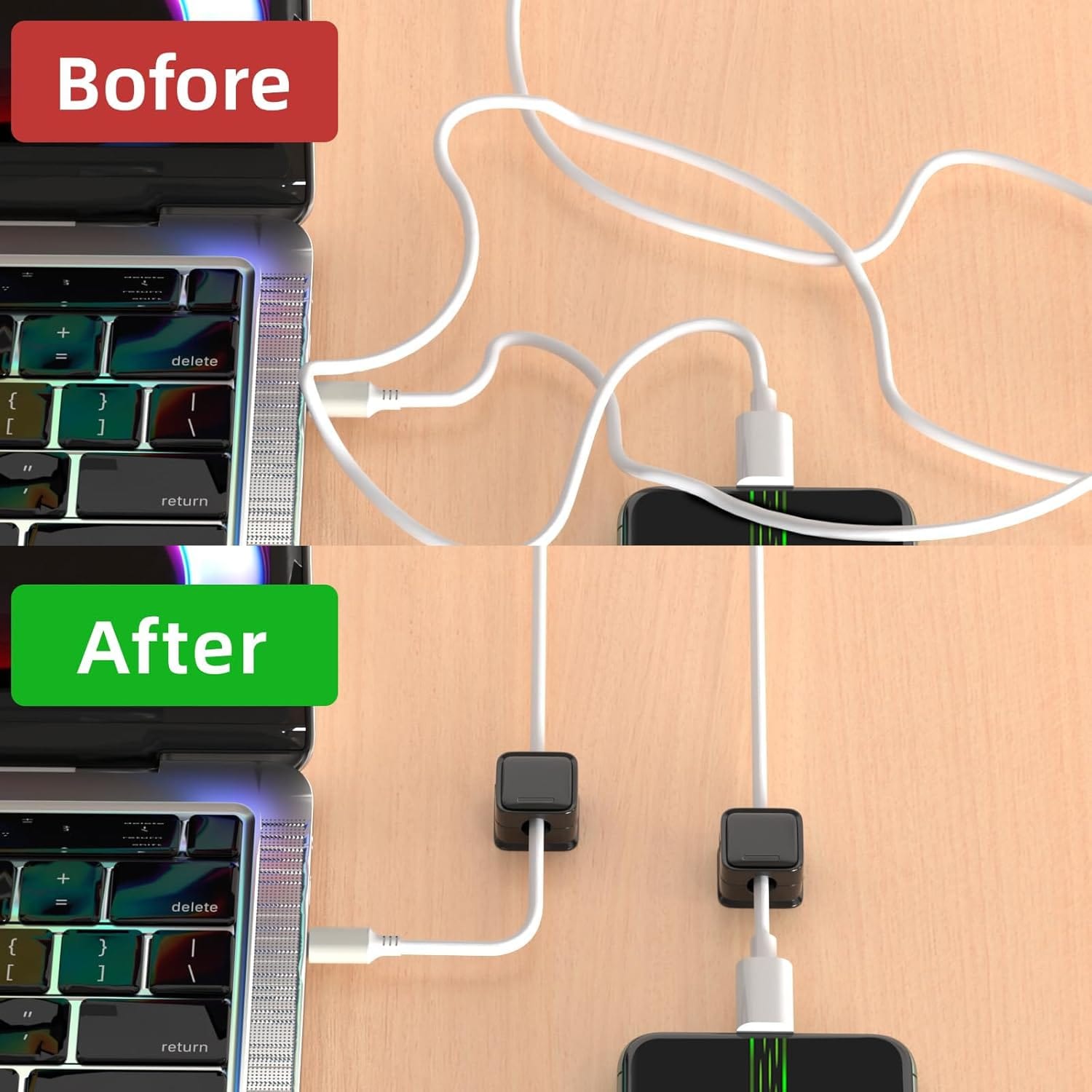 Magnetic Cable Clip (8 pcs) | Cable Holder Management Organizer Wire Clips Desk Cord Magnetic Cable Clip (8 pcs) Zaavio®