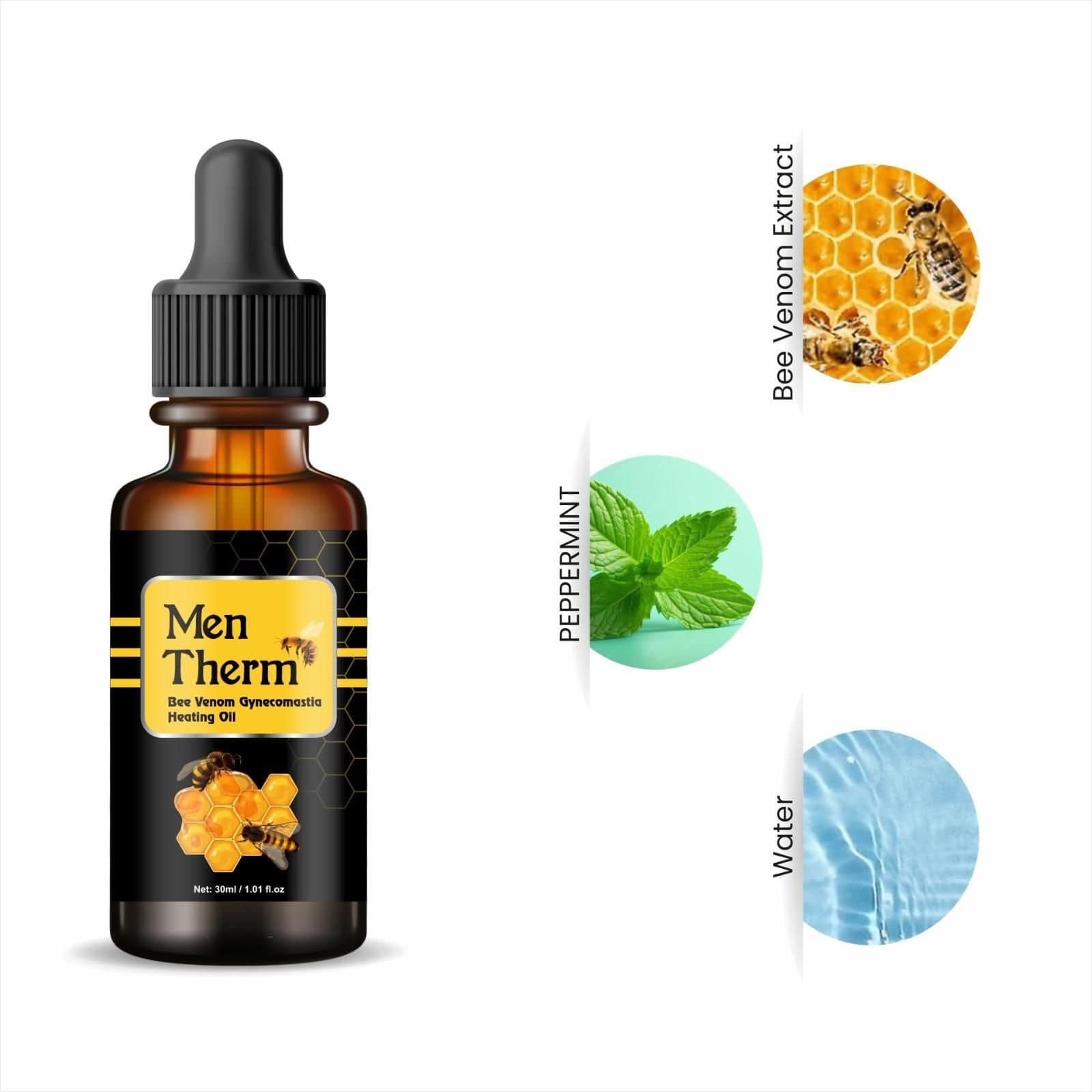 Men Therm Bee Venom Tightening Oil | Body Massage Oil For Men Relaxing Bee Venom Therm Oil For Adults Men Therm Bee Venom Tightening Oil Zaavio®