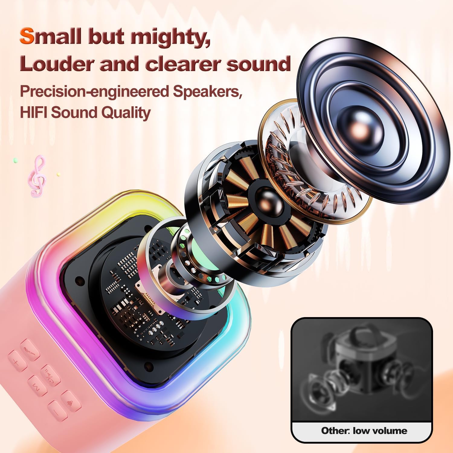 Mini Karaoke Speakers with Wireless Mic | Microphone And Speaker Wireless Mic Bluetooth Speakers Mini Karaoke Speakers with Wireless Mic Zaavio®