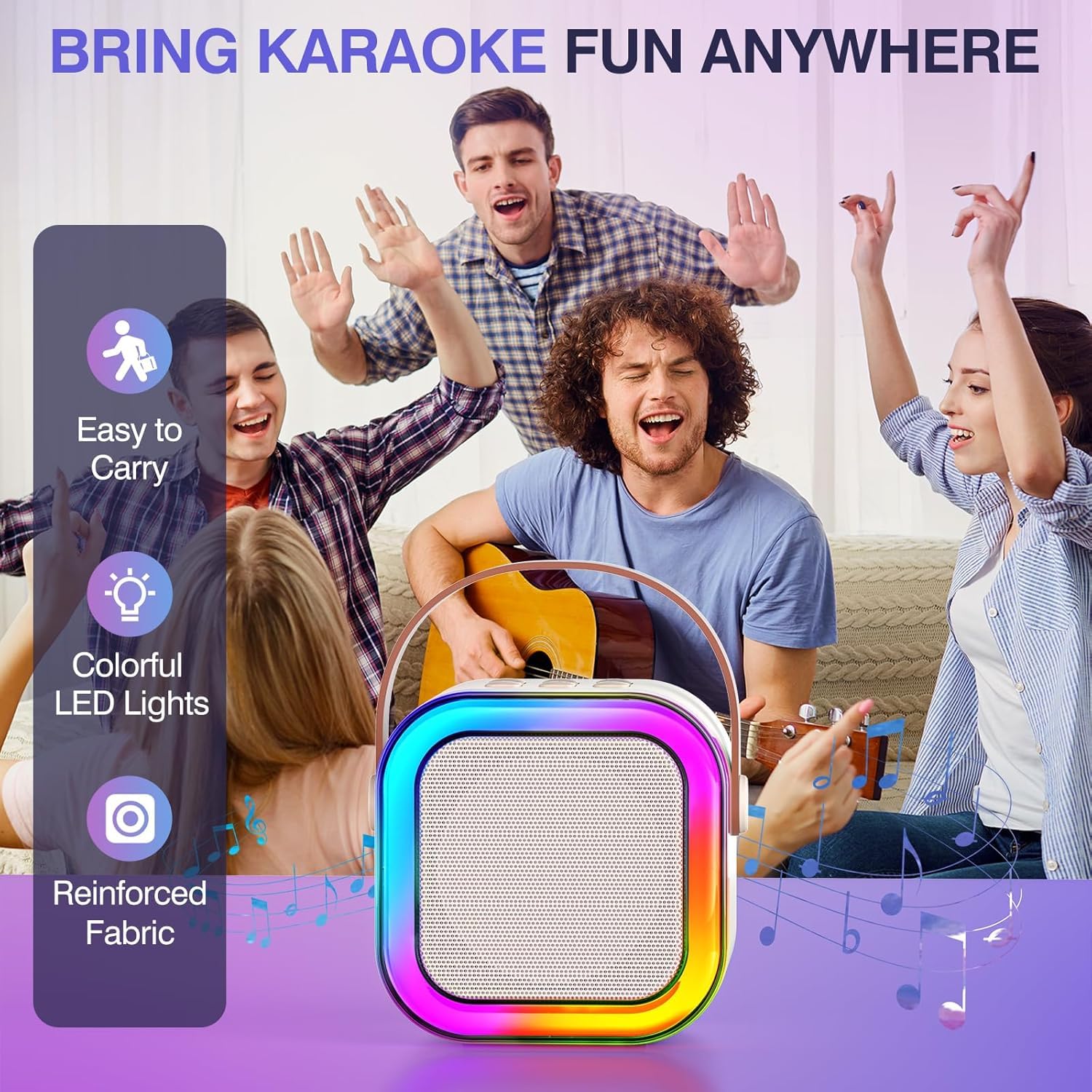 Mini Karaoke Speakers with Wireless Mic | Microphone And Speaker Wireless Mic Bluetooth Speakers Mini Karaoke Speakers with Wireless Mic Zaavio®