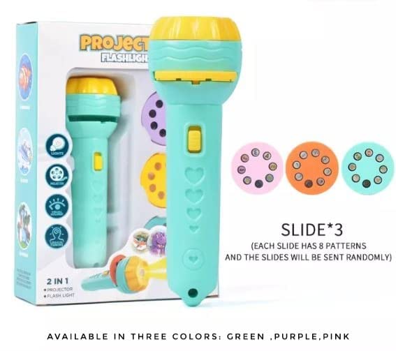 Mini Slide Projector Flashlight Torch For Kids Zaavio®️