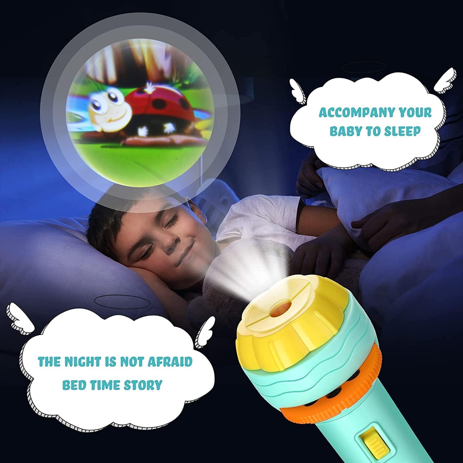 Mini Slide Projector Flashlight Torch For Kids Zaavio®️