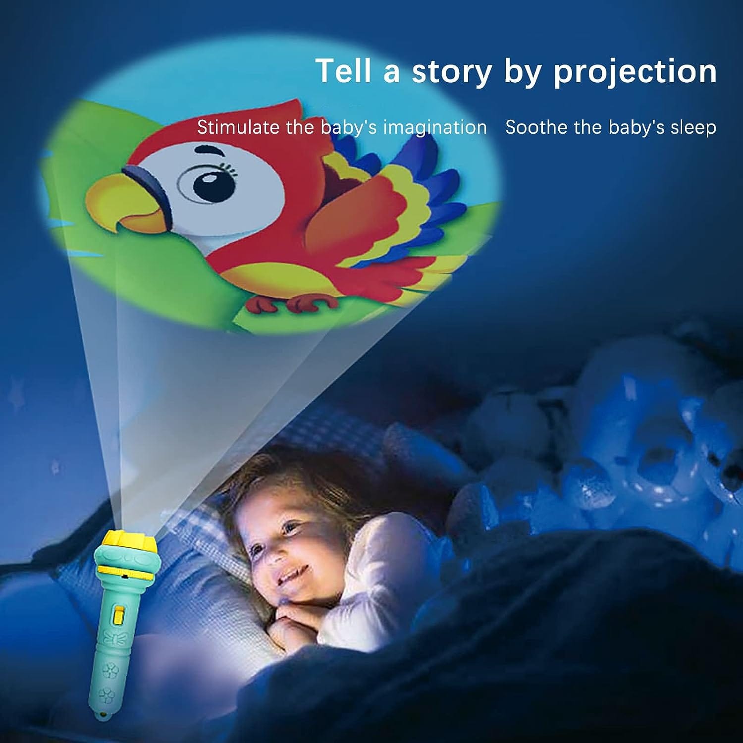 Mini Slide Projector Flashlight Torch For Kids Zaavio®️