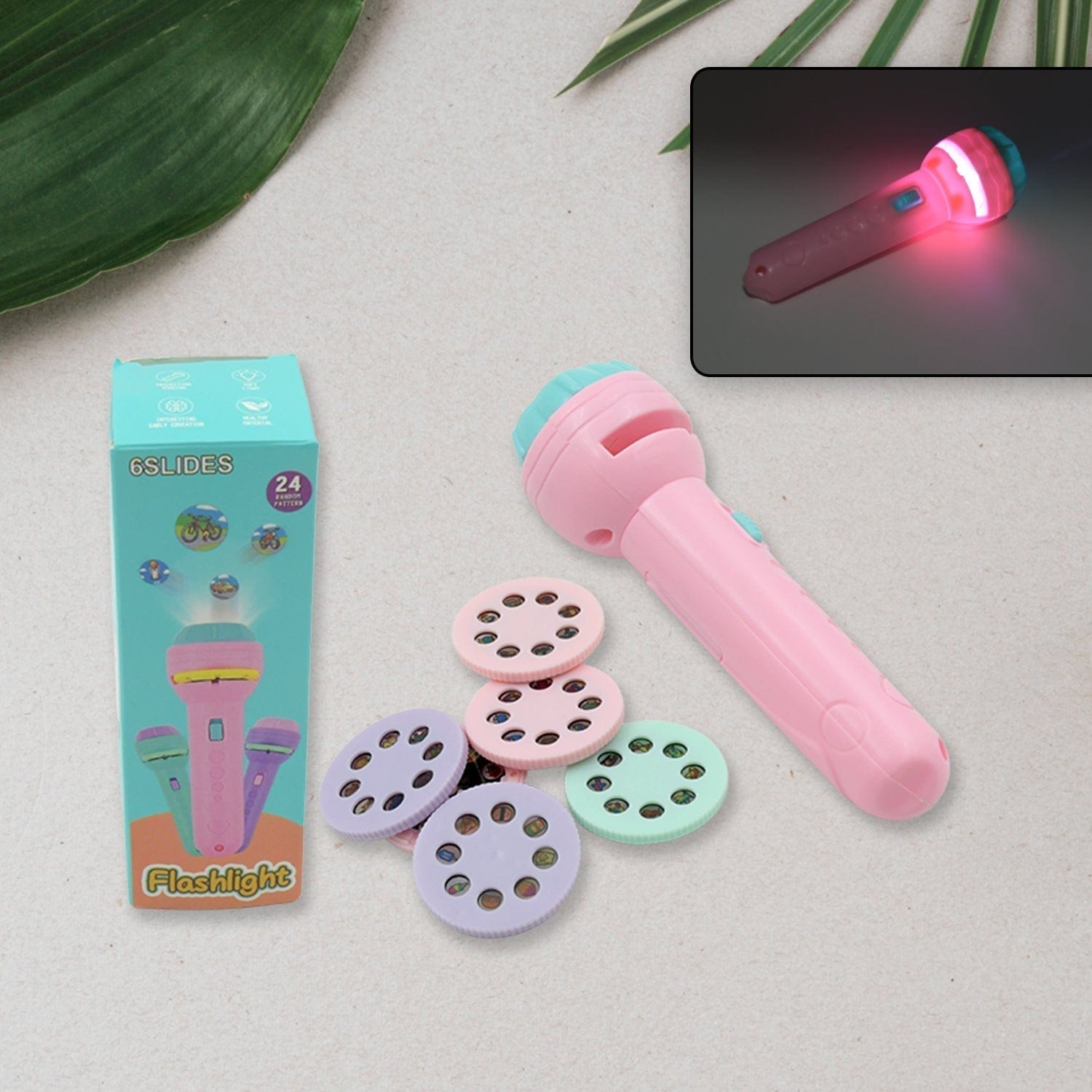 Mini Slide Projector Flashlight Torch For Kids Zaavio®️