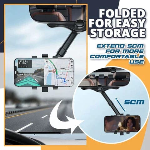 MirrorMount - Mirror Mobile Phone Holder 360° Rotate (50% OFF) Zaavio®