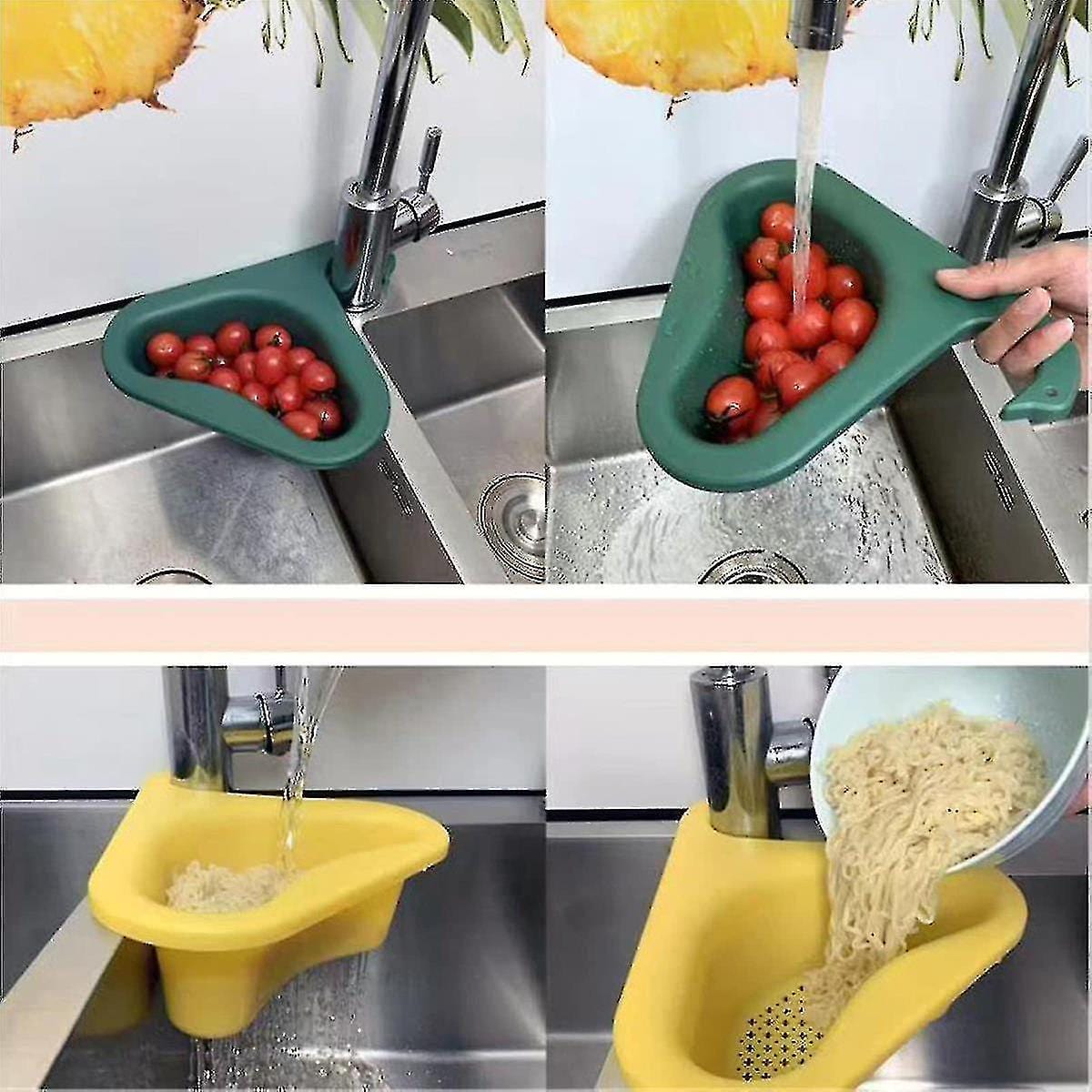 Multipurpose Plastic Kitchen Sink Organizer Corner Dish Pack of 2 Zaavio®