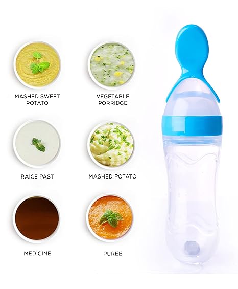 Silicone Baby Food Dispensing Spoon Bottle