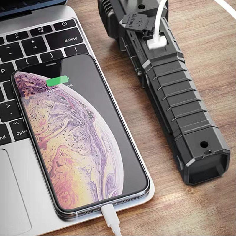 Premium Emergency LED Flashlights With Power Bank And Safety Hammer Scrollstreet