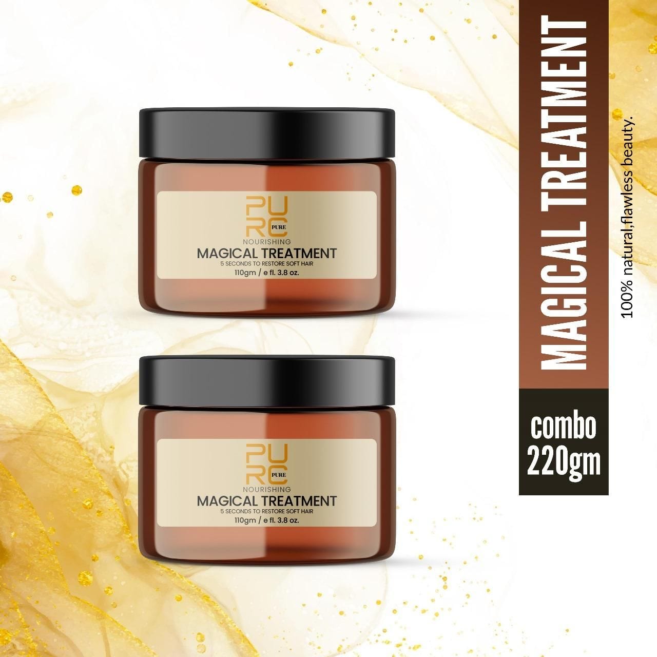 PURE MAGICAL TREATMENT 5 Second to Restore Soft Hair 110gm Pack of 2 Roposo Clout