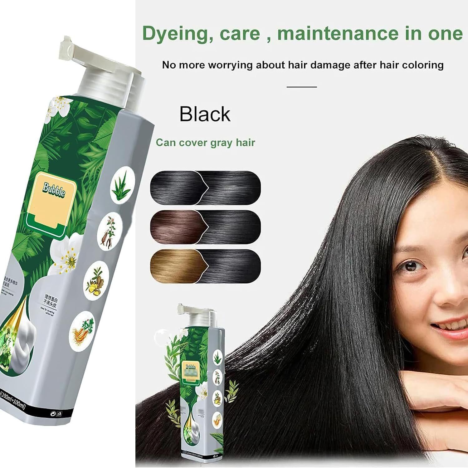 Pure Plant Extract For Grey Hair Color Bubble Dye Pure Plant Extract For Grey Hair Color Bubble Dye Zaavio®
