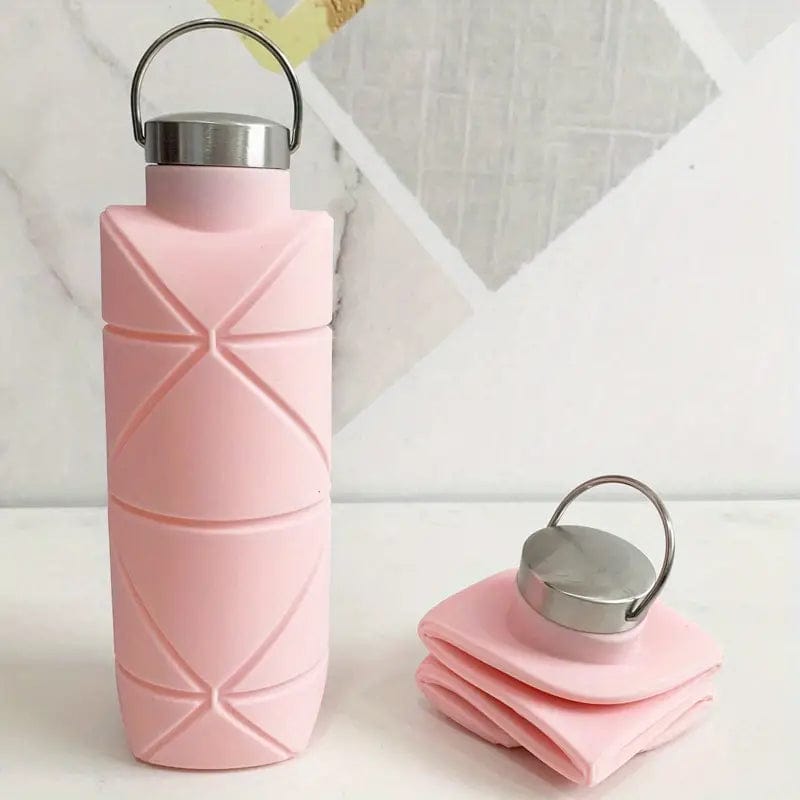 Reusable Foldable Silicone Water Bottle with Portable Buckle Silicone 700Ml Zaavio®
