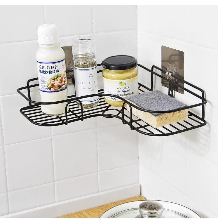 Shelf- Adhesive Metal Corner Storage Rack (pack of 2) Zaavio®️