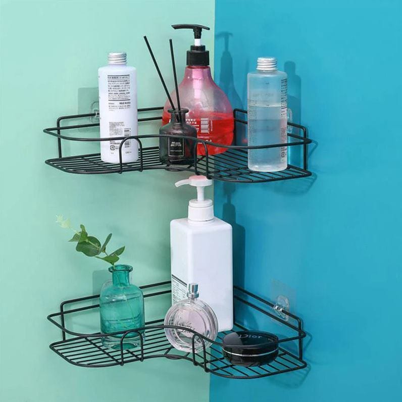 Shelf- Adhesive Metal Corner Storage Rack (pack of 2) Zaavio®️