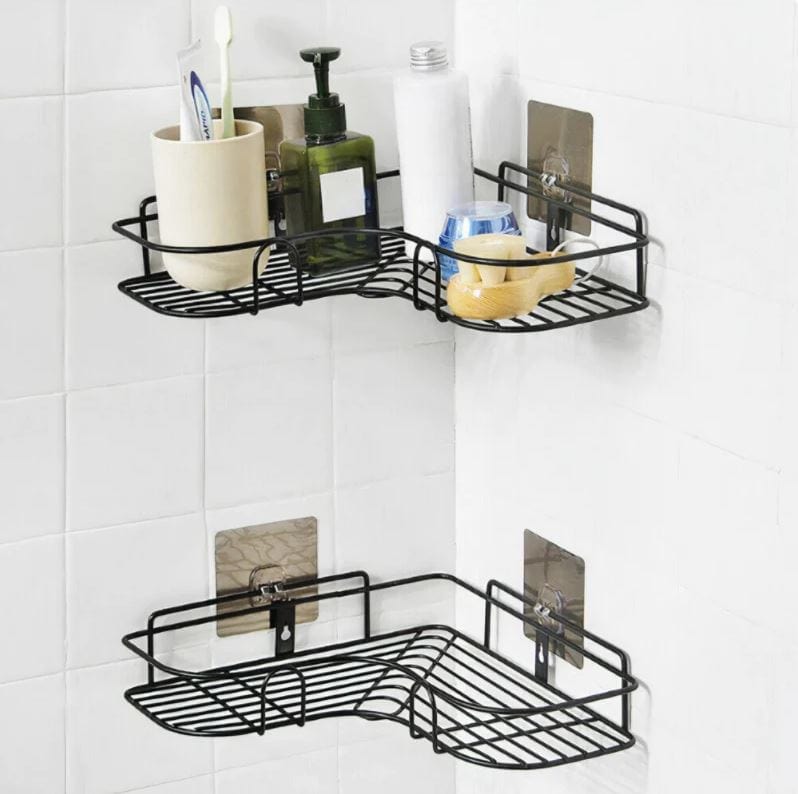 Shelf- Adhesive Metal Corner Storage Rack (pack of 2) Zaavio®️