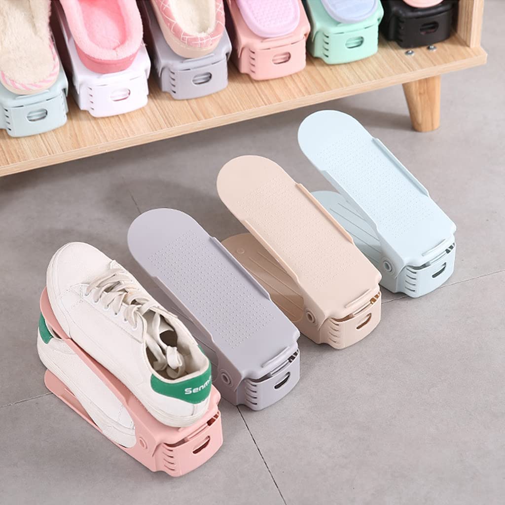 Shoe Organizer - The Adjustable Shoe Rack Space Saver (Black Only) Shoppymize