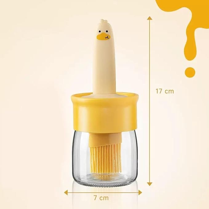Silicone Oil Bottle Set (Pack of 2) | Oil Bottle Kitchen Tools Items Cooking Oil Container Silicone Brush Silicone Oil Bottle Set (Pack of 2) Zaavio®