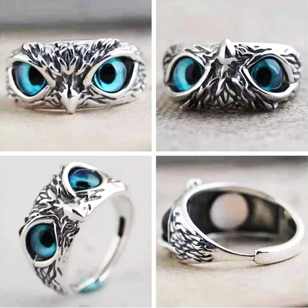 Silver Plated Owl Ring Stone Rings For Men Silver Plated Stone Ring - Attractive Silver Plated Owl Ring (53% OFF) Other Owly™️ (Buy 1 Get Free) Zaavio®️