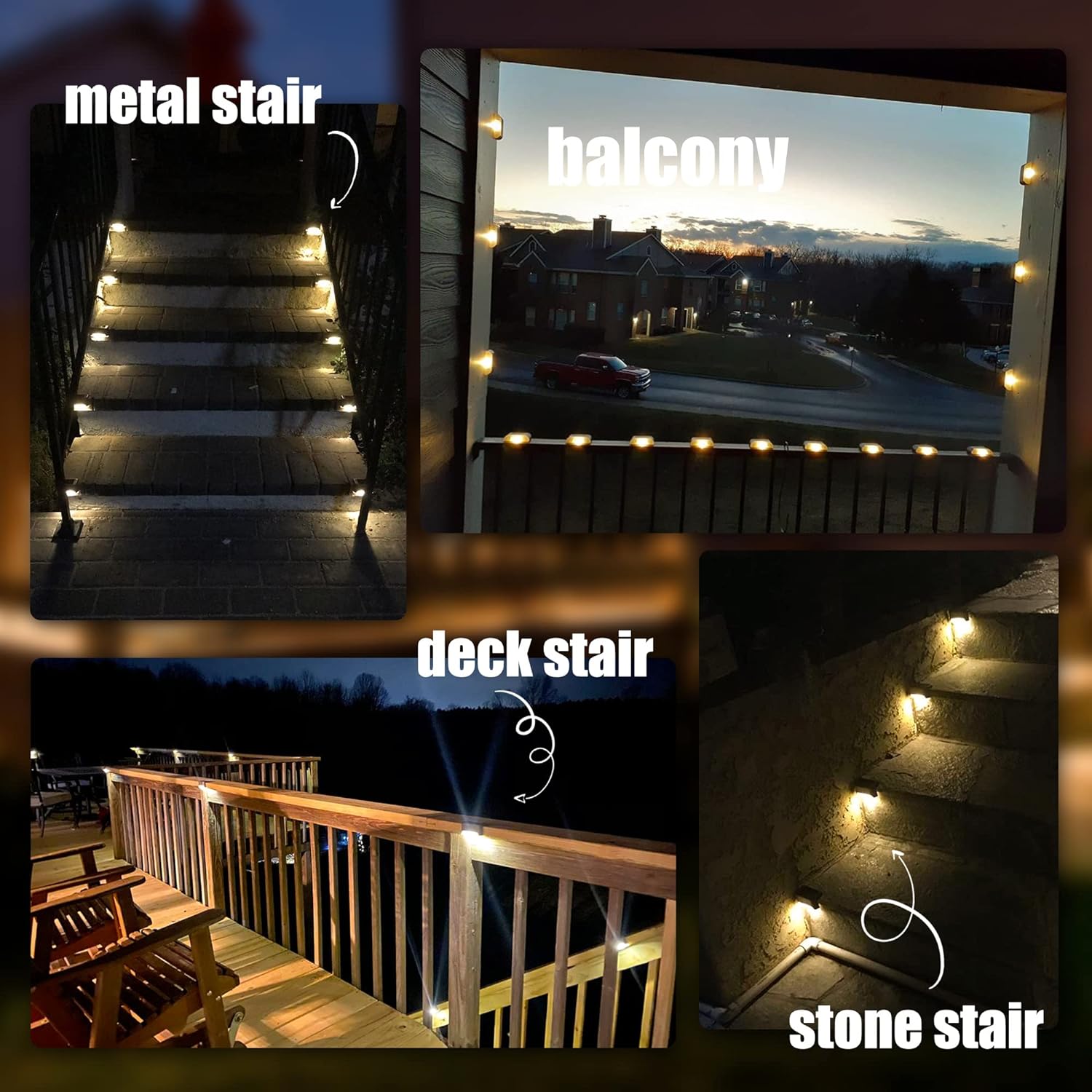 Solar Light Garden Lights Decorative Garden Solar Lamp Outdoor Lights - Solar Stair Lights (Pack of 10 Lights) Solarixy™️ Solar-Powered Stair Lights (Pack of 8 Lights) Zaavio®