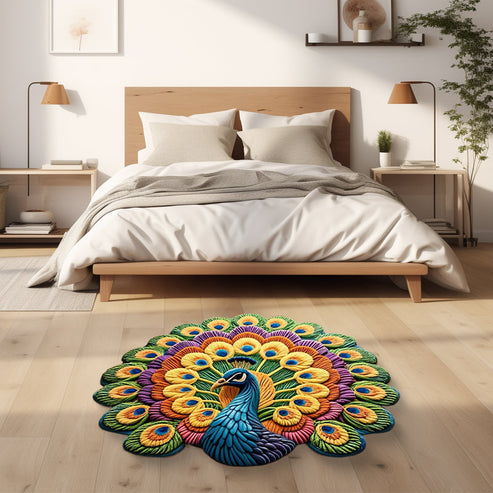 LuxeGripMat™ Quick-Dry Non-Slip Peacock Mat (Pack of 2)