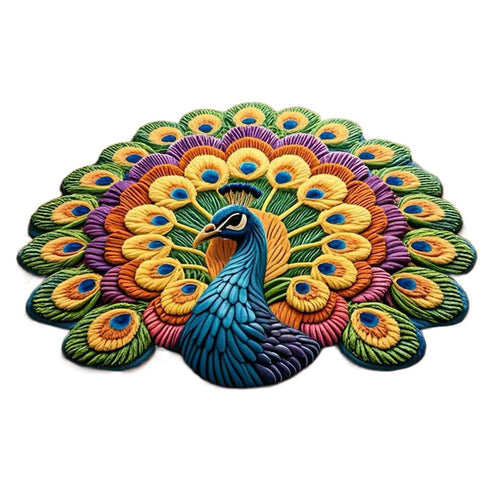 LuxeGripMat™ Quick-Dry Non-Slip Peacock Mat (Pack of 2)