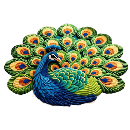 LuxeGripMat™ Quick-Dry Non-Slip Peacock Mat (Pack of 2)