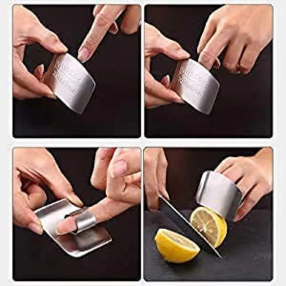 Stainless Steel Finger Cutting Protector ( Pack Of 2 ) Zaavio®