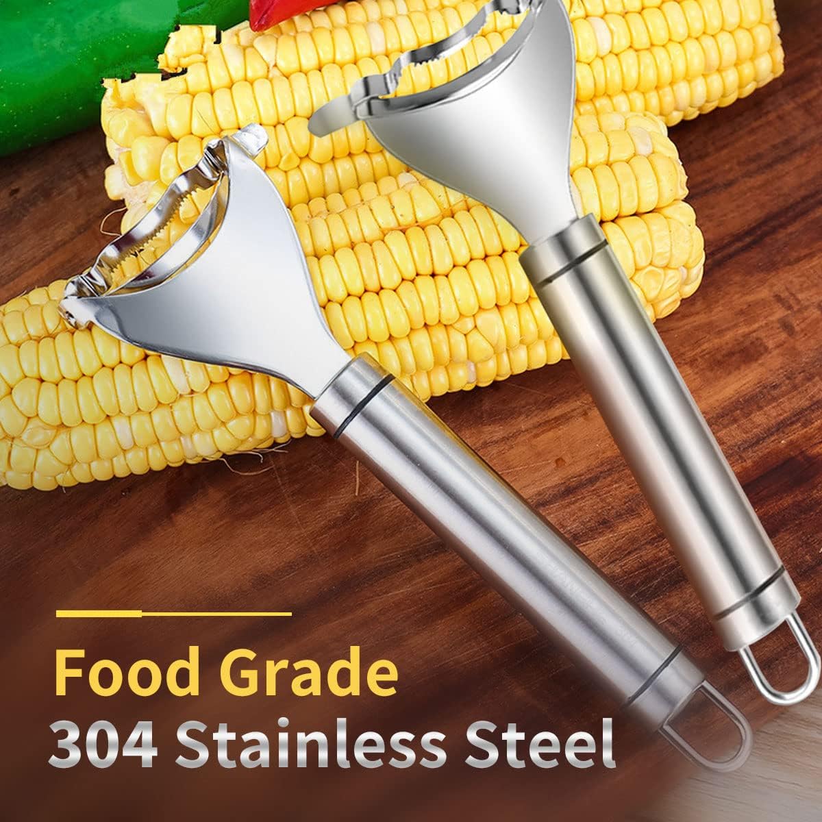 Stainless Steel Kitchen Tools Vegetable Corn Peeler Cutter - Corneaze™️ (Pack of 2) Corneaze™️ (Pack of 2) Zaavio®️