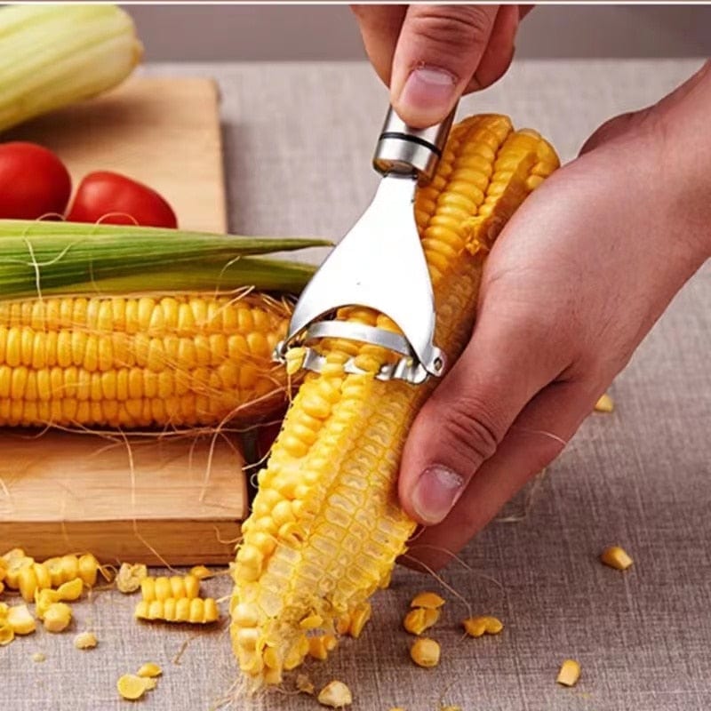 Stainless Steel Kitchen Tools Vegetable Corn Peeler Cutter  - Corneaze™️  (Pack of 2) Corneaze™️ (Pack of 2) Zaavio®️
