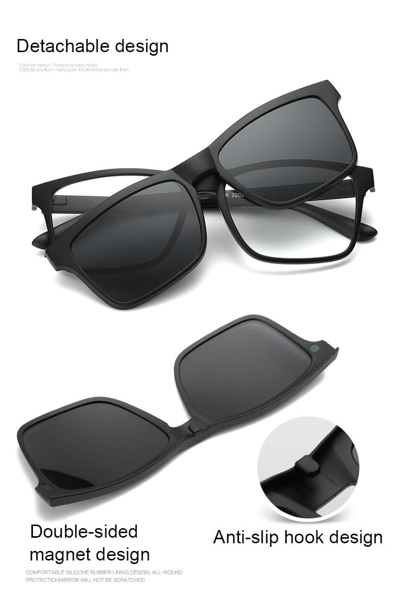 Sunglasses For Men Polarised Magnetic Sunglasses Frame Night Glasses - 3-in-1 Magnetic Polarized Sunglasses 5-in-1 Magnetic Polarized Sunglasses Zaavio®️